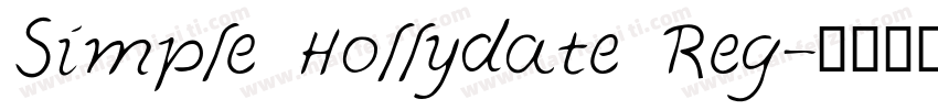 Simple Hollydate Reg字体转换